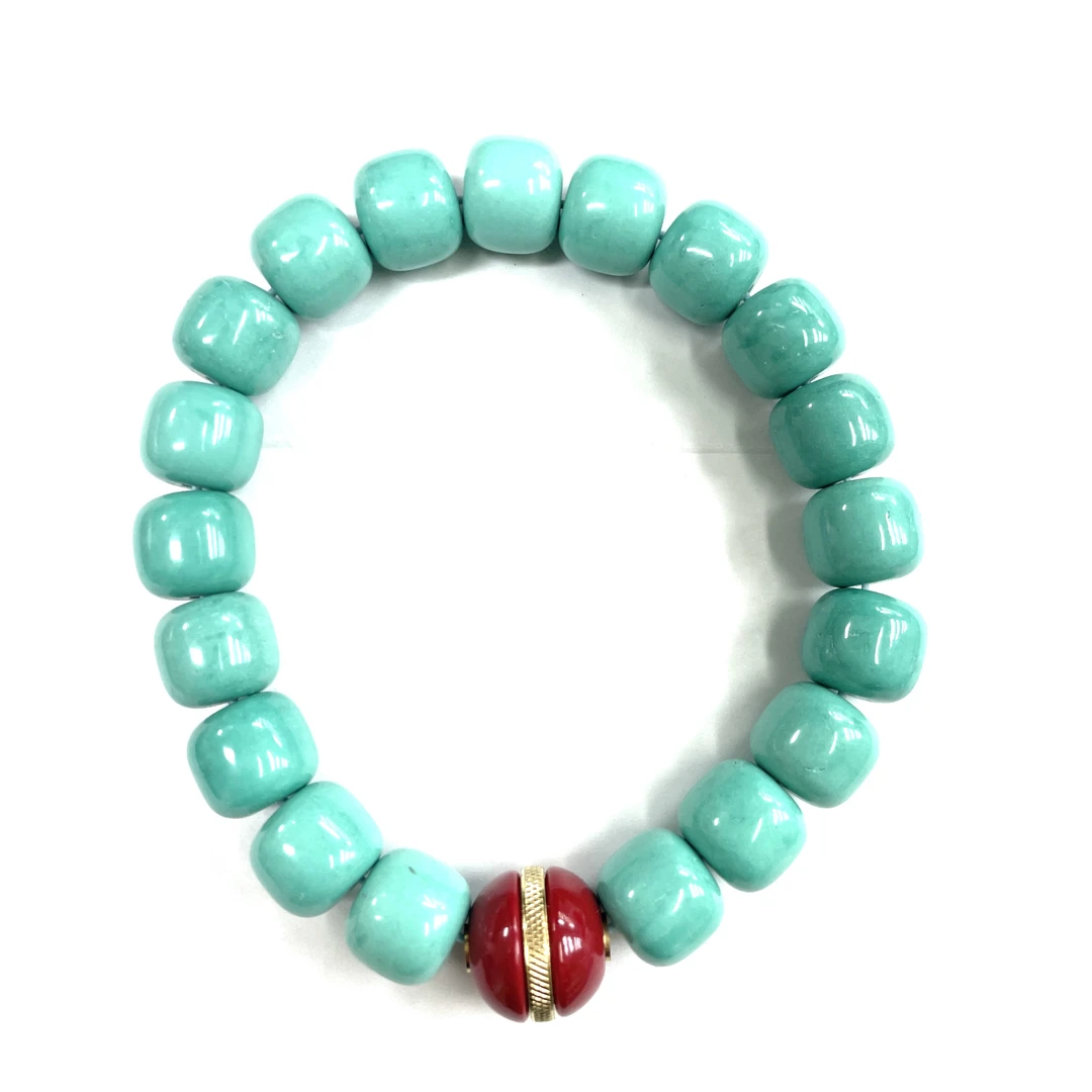 A214号10mm绿色设计款直切手串