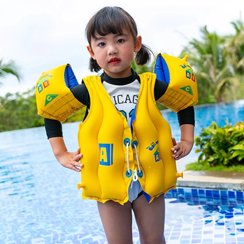 【正品】儿童充气泳衣背心游泳圈多气囊救生衣小孩游泳玩水装备浮力