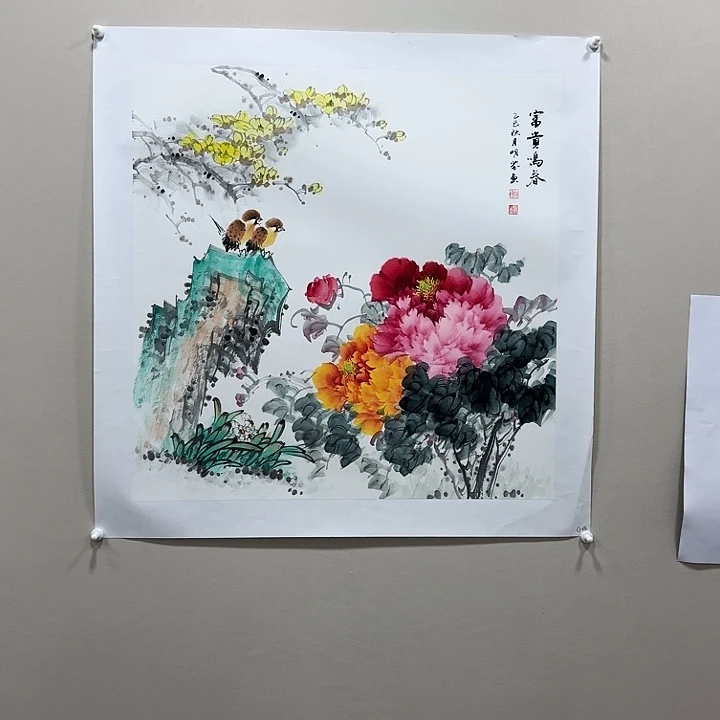 国画向明芬精品纯手绘4平尺