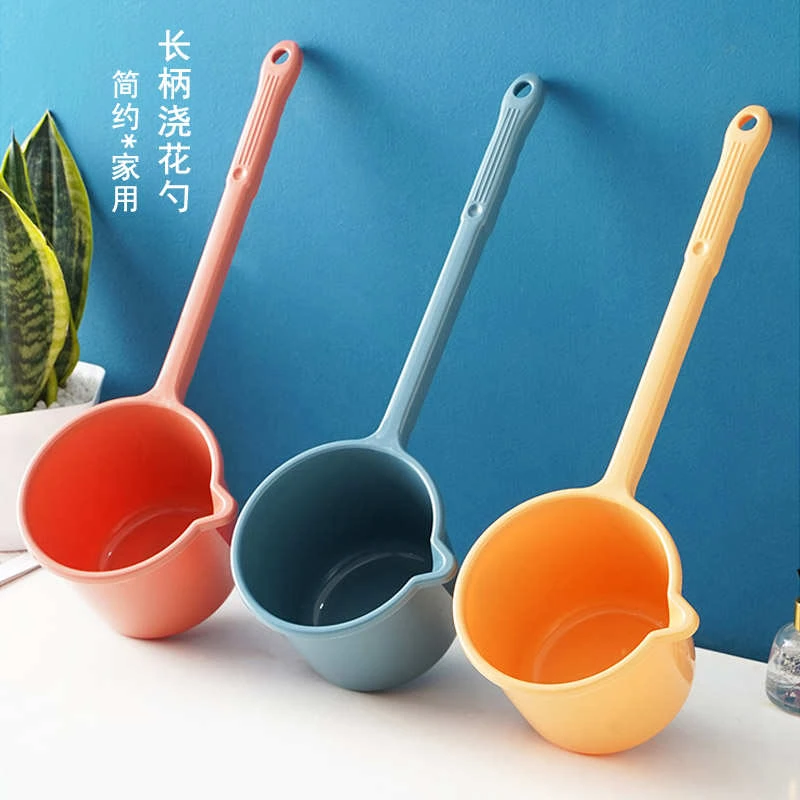 长柄塑料水舀浇花浇菜地水勺厨房加厚水舀子水瓢儿童婴儿洗澡舀子
