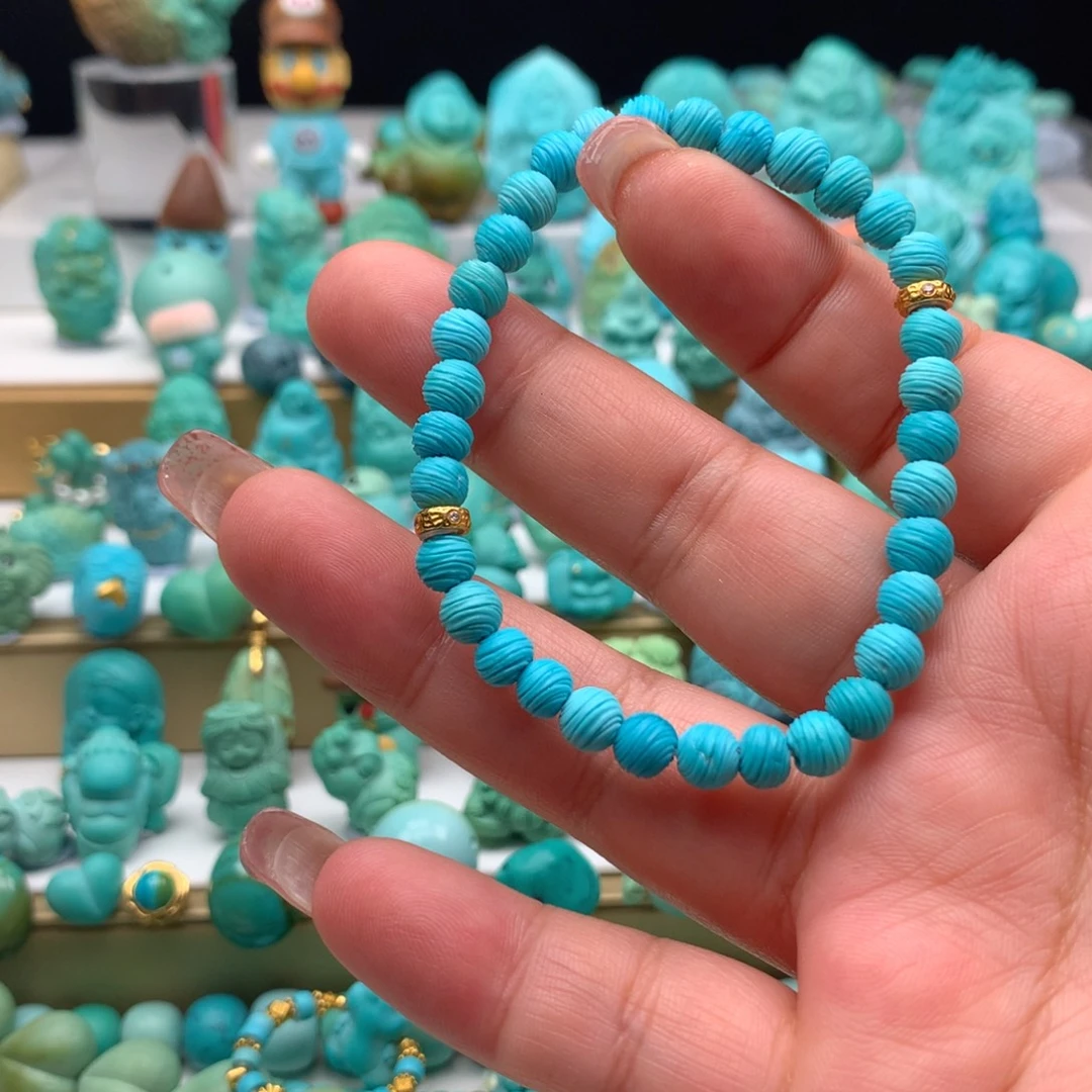 转***笑绿松石18K金镶嵌单品