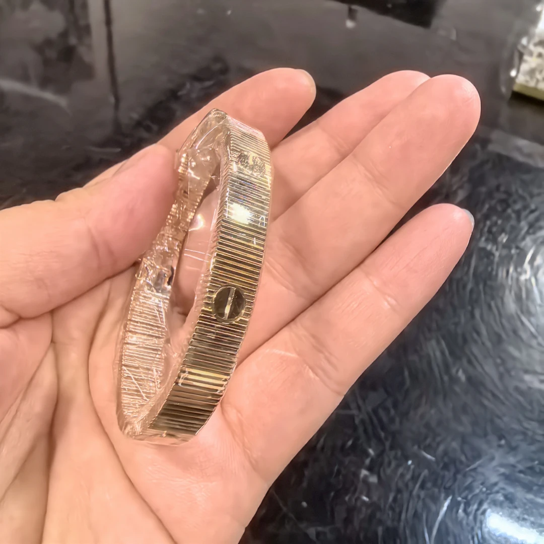 18k金卡家同款手镯新款螺纹时尚光面简约气质（每个手寸价格不同！）