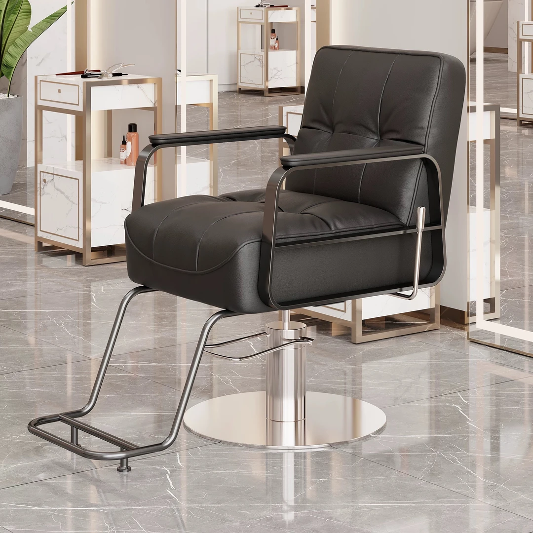 网红高档美发店专用剪发椅可升降旋转烫染理发店椅子