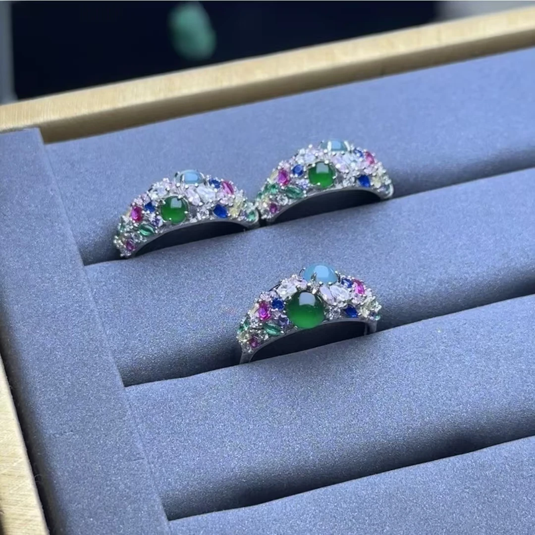 天然翡翠戒指耳饰多样性发1件LJ25110410