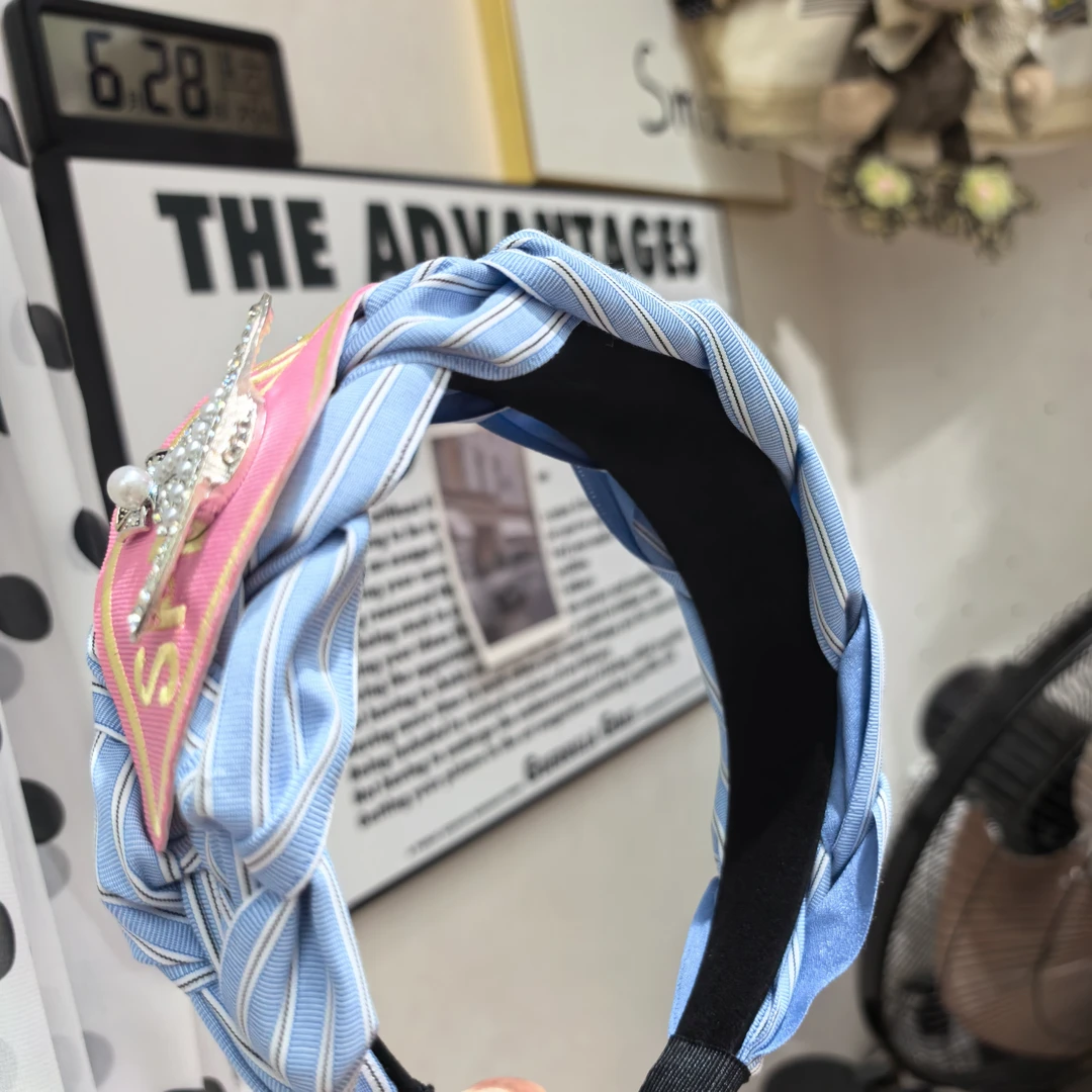 D435蓝色条纹星球闪闪发箍