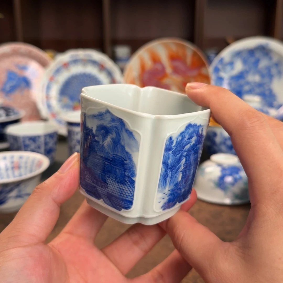 疯***。纯手工手绘陶瓷茶具