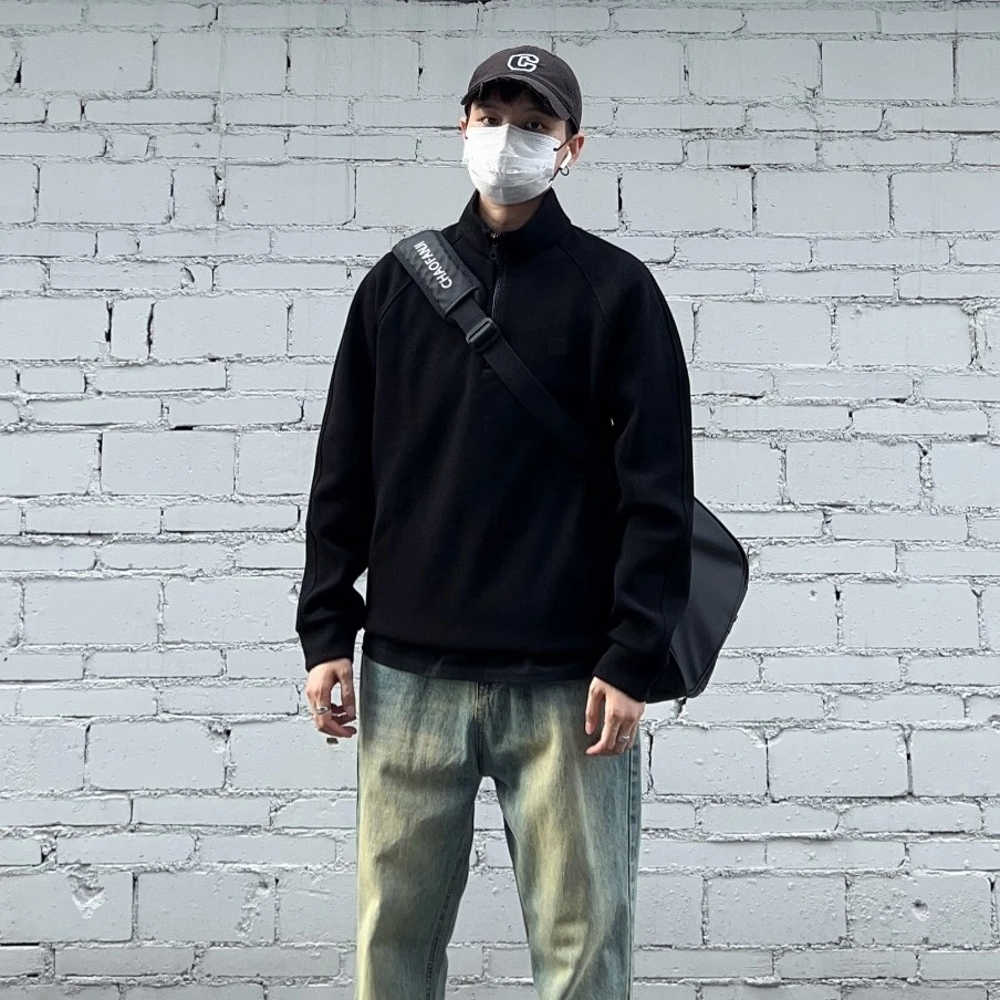 05DSENT【户外半拉链同款】轻奢潮牌男女情侣款卫衣