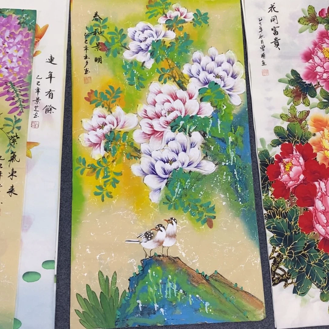 国画尺寸100✖️50三尺精品手绘画