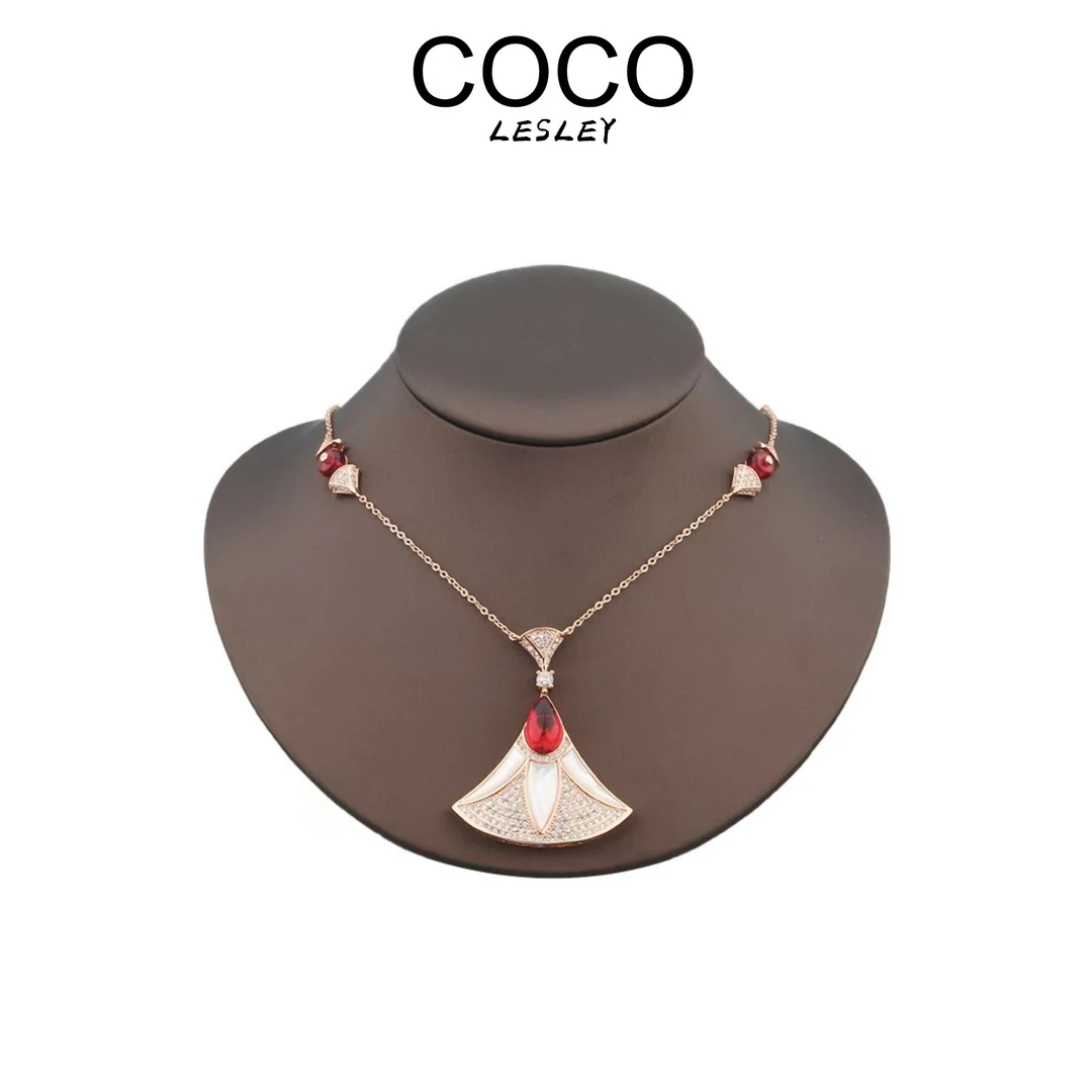 COCO LESLEY 外贸白贝贝扇子项链