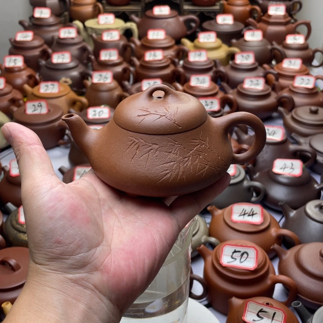紫砂茶壶宜兴紫砂半手工