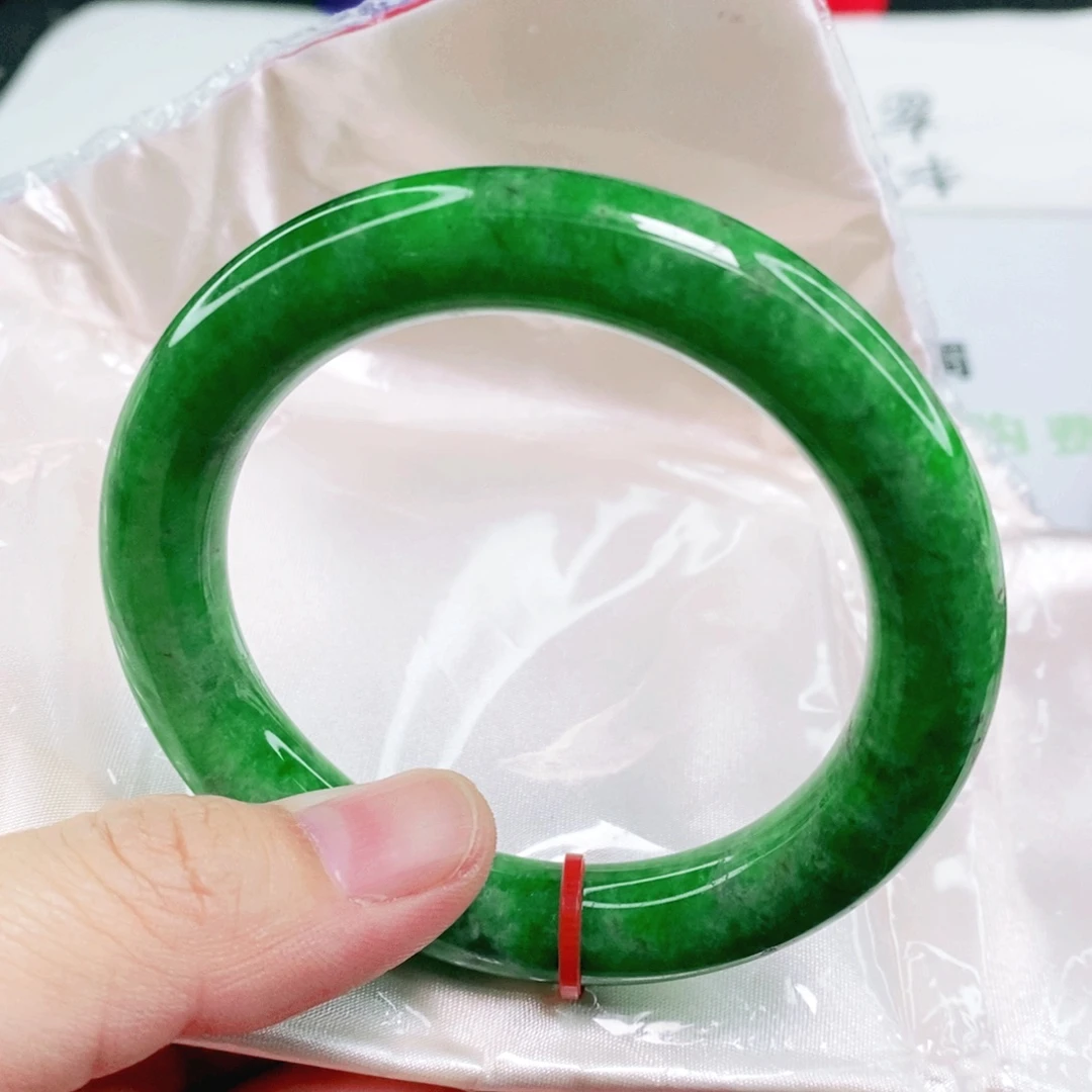 未镶嵌手镯翡翠文*55圈口圆条毕业