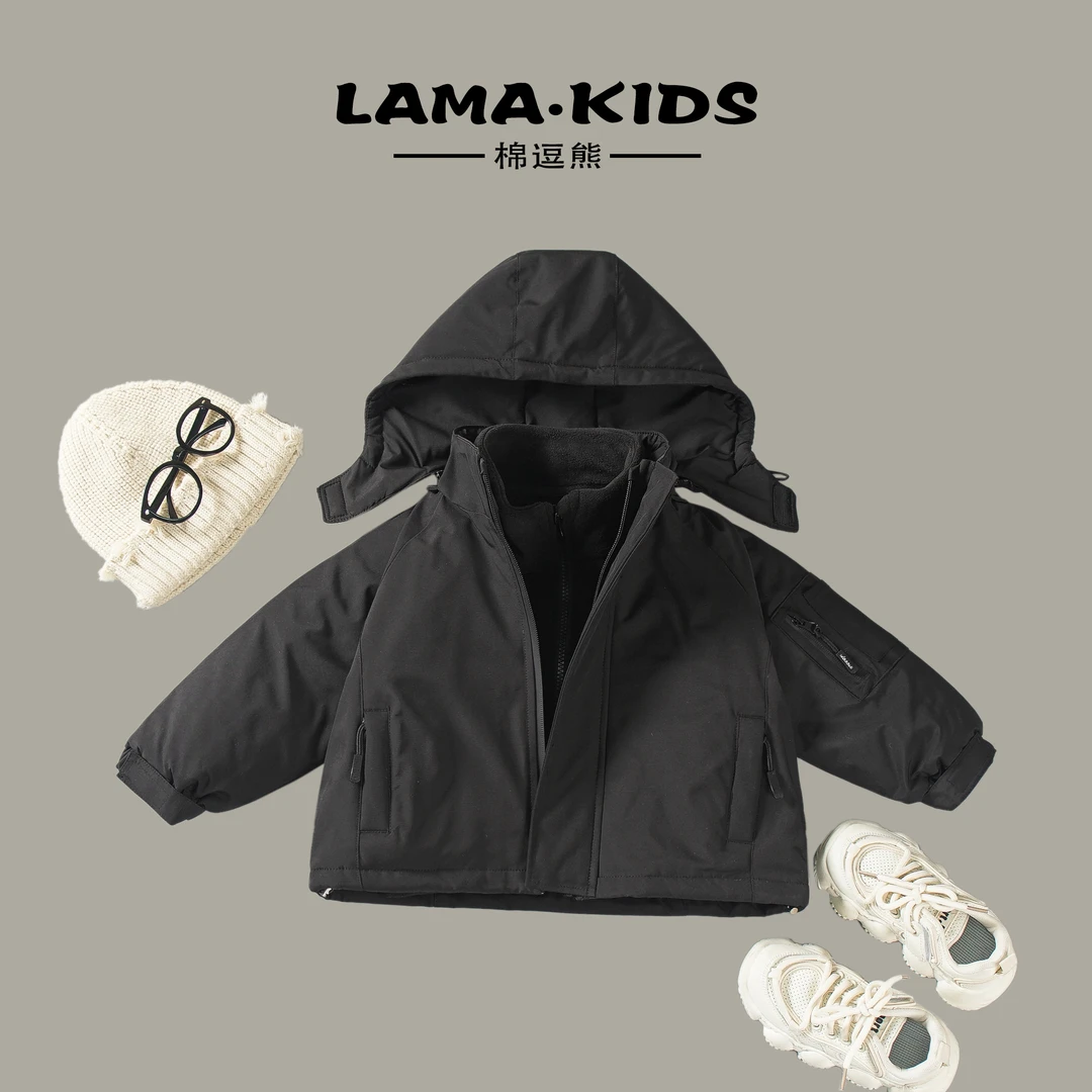 【棉逗熊品牌】男童韩版冬季休闲男童百搭酷帅外套-12100