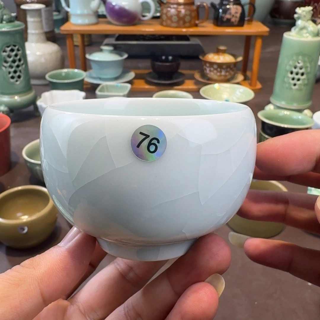 龙泉青瓷茶具微瑕