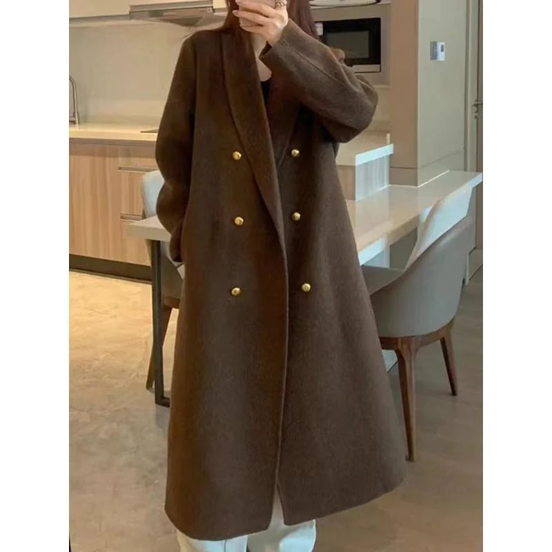 韩版气质宽松百搭高端长款大衣 C9920
