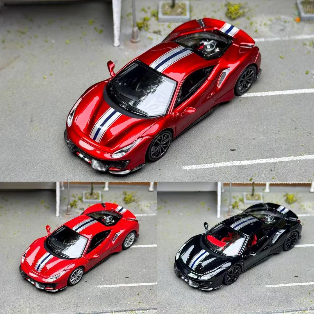 现货 TOC 富美 1:64 488 Pista 超跑 赛车 合金汽车模型