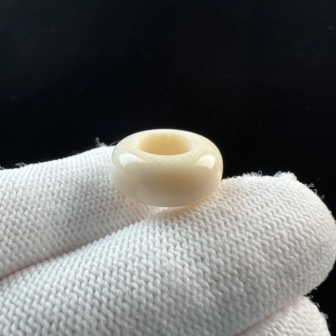 S2153天然猛犸牙跑环7.9*6.7mm 支持鉴定 假一罚四