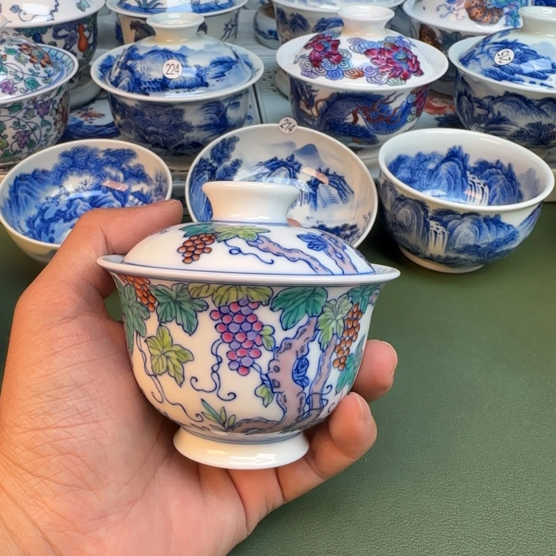 纯手工纯手绘茶具石头232