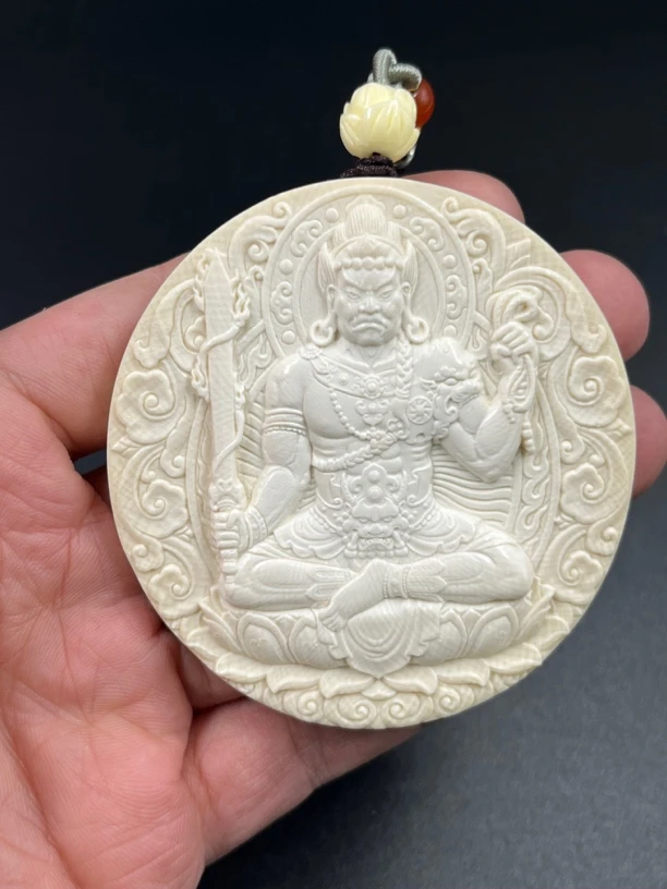 m3035 天然猛犸牙 保真 不动明王吊坠牌 支持鉴定 假一罚四