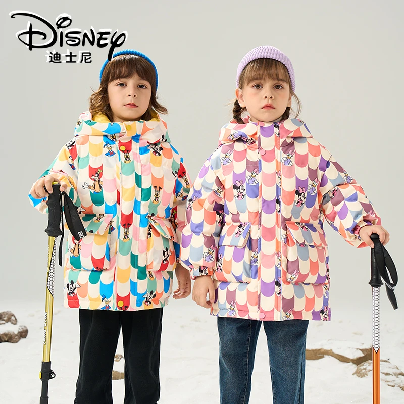 Disney/迪士尼儿童TY双面穿羽绒服男女童冬季连帽外套XME4SU333