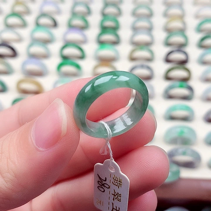 未镶嵌戒指翡翠14-15号