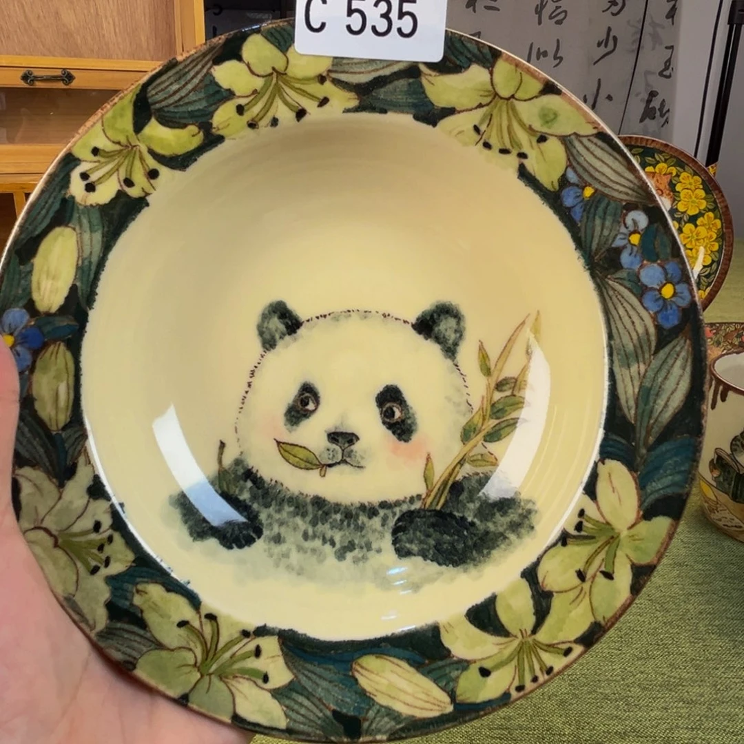 【闪购商品】摆件一****诗桃园山房高温釉下彩