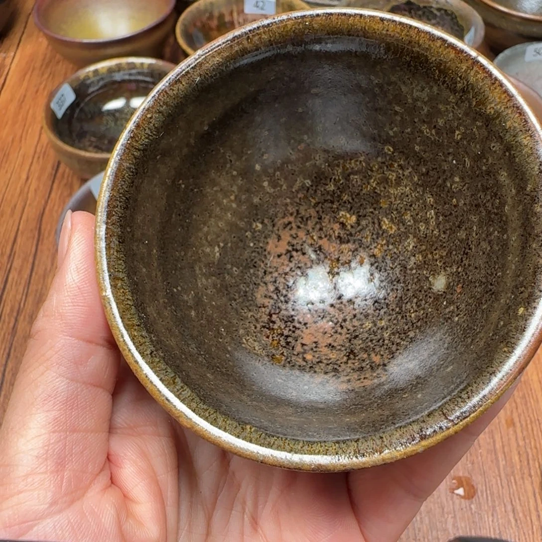 柴烧建盏茶盏茶杯497
