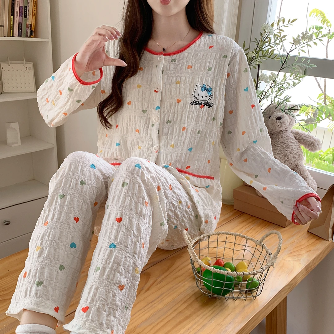 【春夏季薄款纯棉棉纱】月子服带胸垫孕妇睡衣哺乳喂奶待产产后产妇