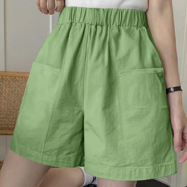 夏季休闲宽松直筒工装五分裤新款阔腿短裤女显瘦裤百搭纯色休闲裤