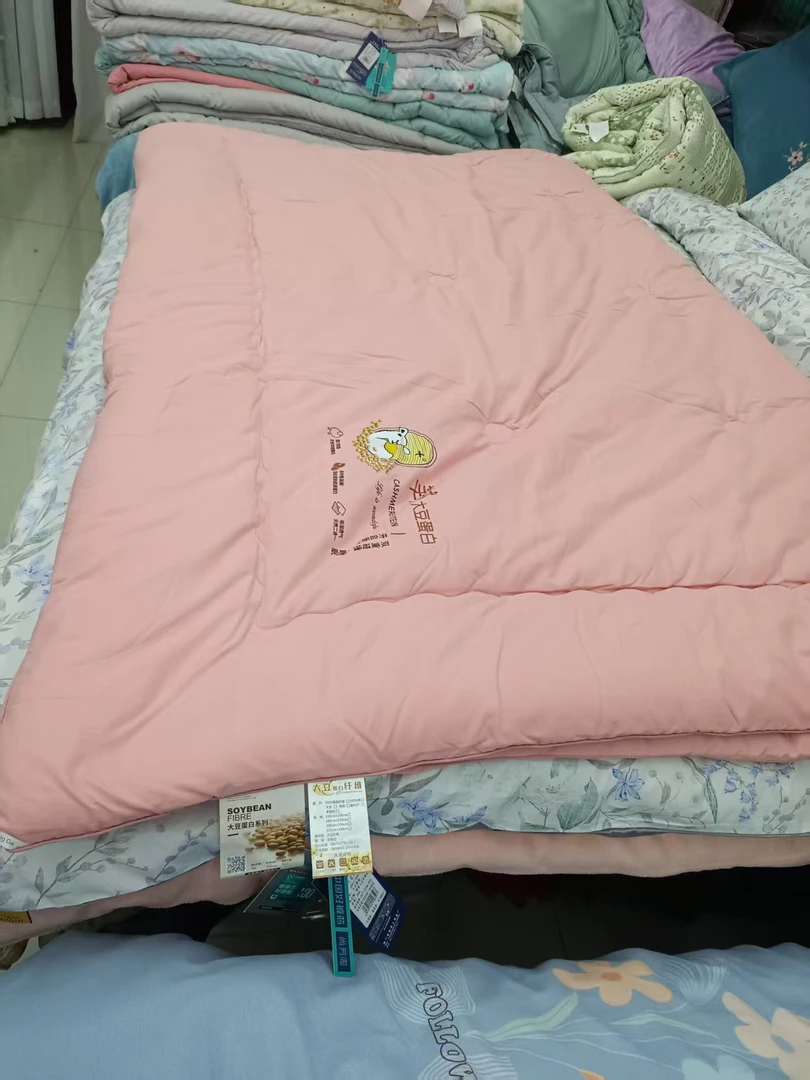 纯色大豆超柔二合一被芯大豆被被子纤维空调被豆纤秋冬被亲肤