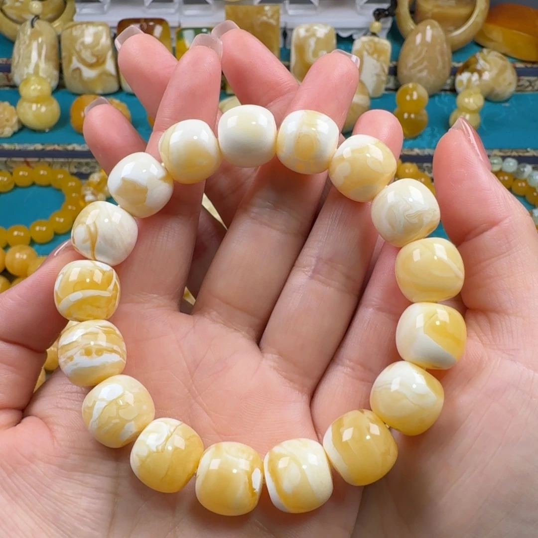 琥珀未镶嵌手链同料