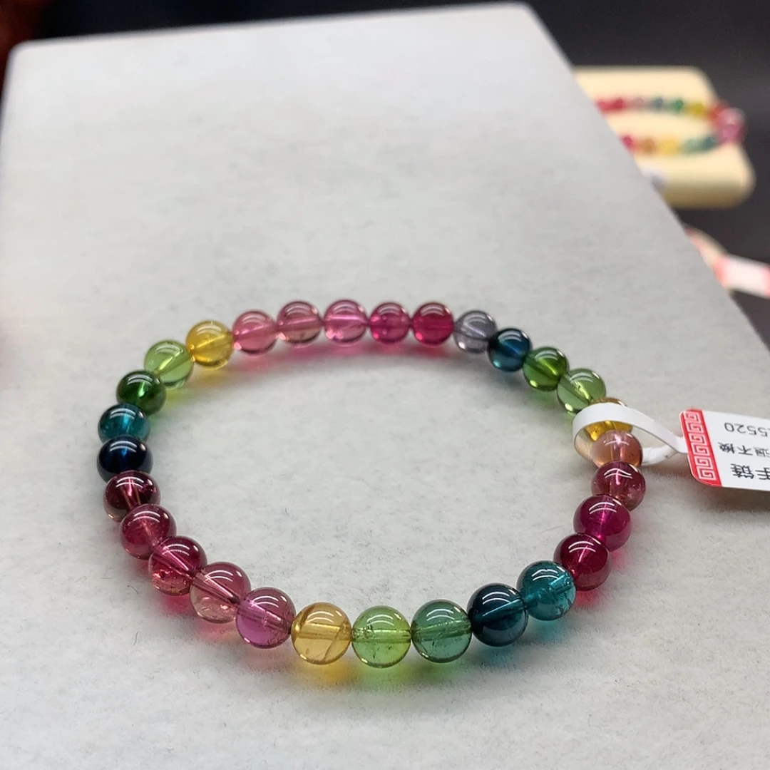 【闪购商品】未镶嵌手链碧玺艳丽单圈6.3