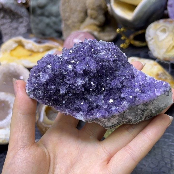 未镶嵌发饰水晶紫晶花