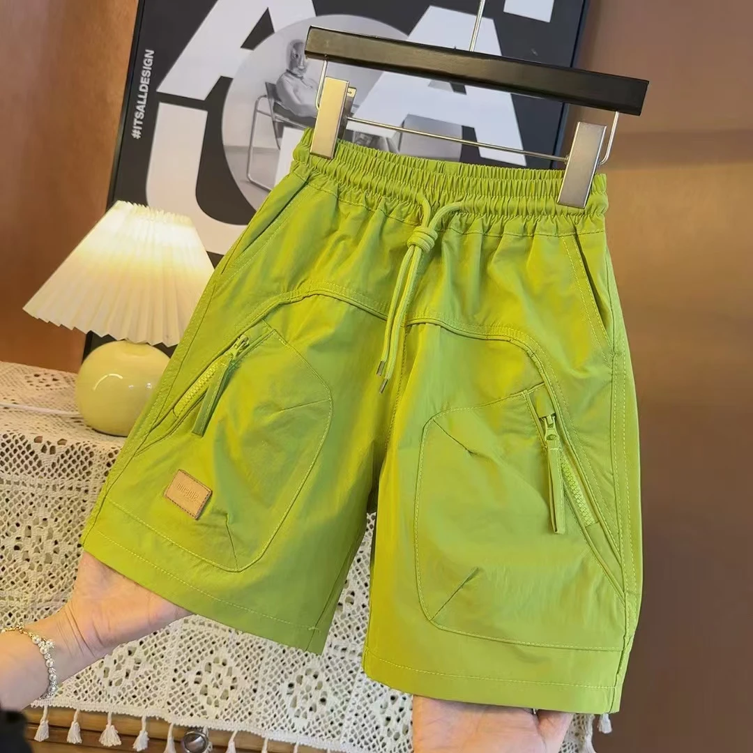 【设计慵懒】2025新款夏季休闲宽松外穿运动工装五分短裤9303