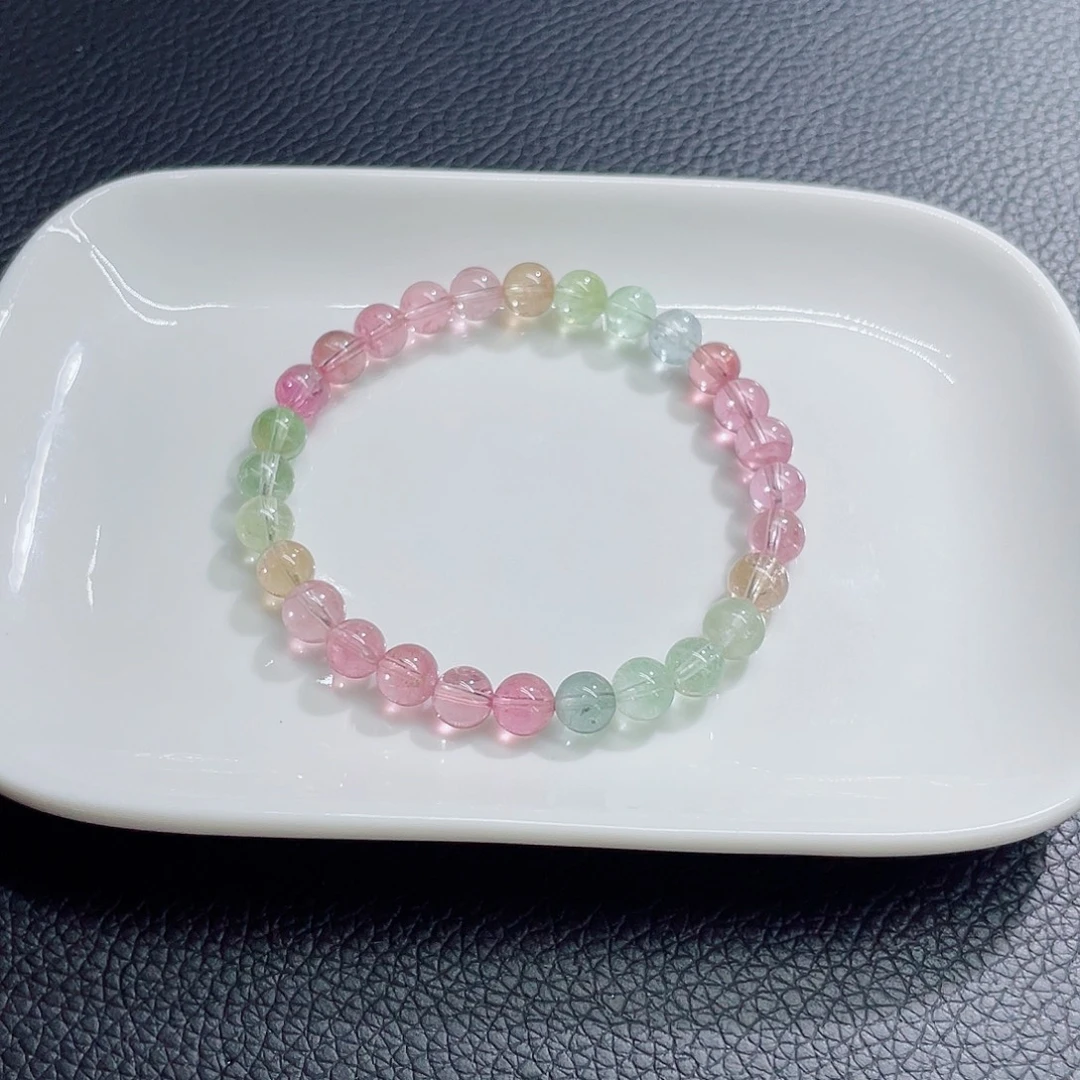 未镶嵌手链碧玺6.8mm左右