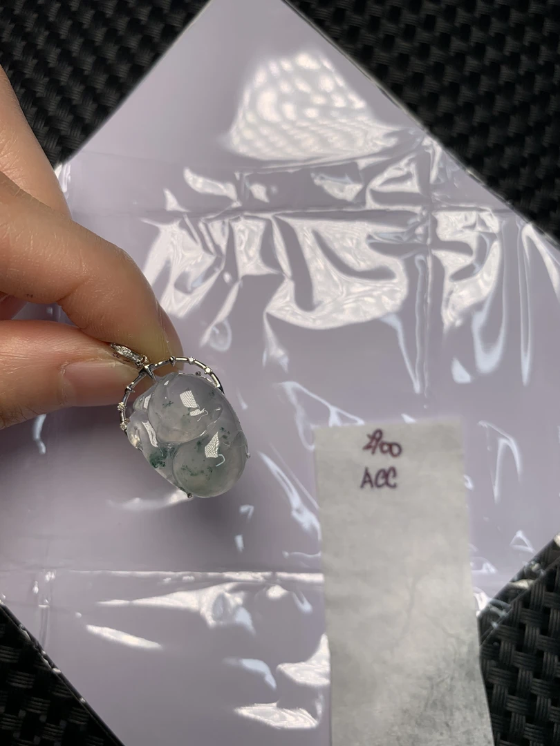 天然缅甸翡翠A货18K金镶嵌 ACC