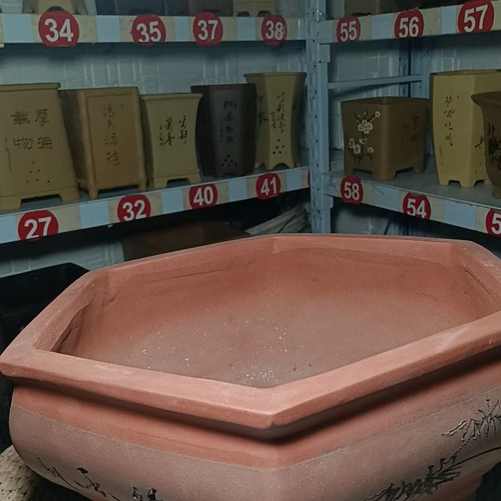 红陶陶瓷花盆＃紫砂盆景花盆