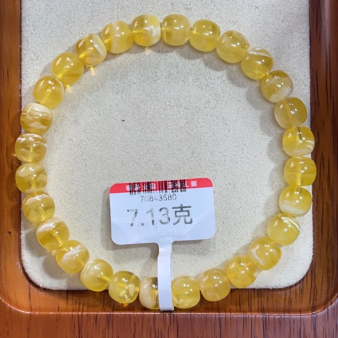未镶嵌蜜蜡手链蜜蜡