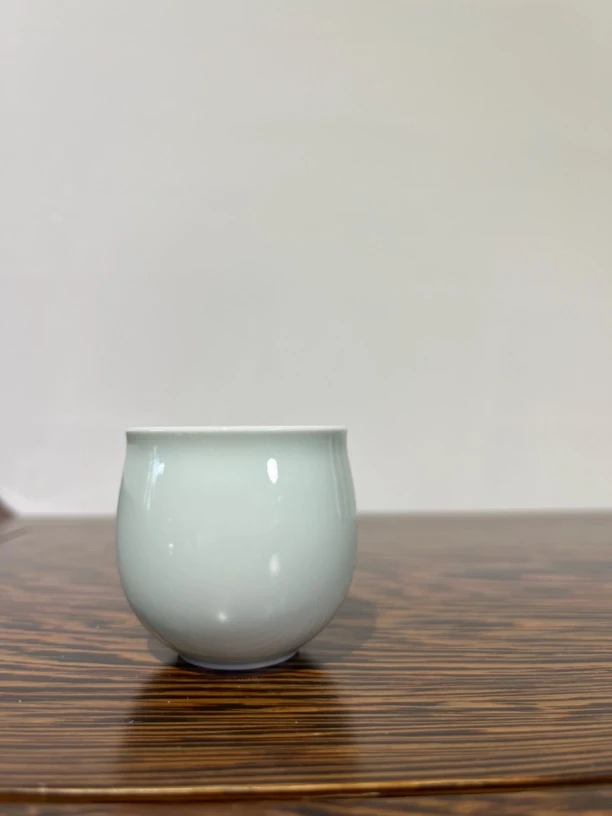 【二月阁】柴窑白胎杯  满容80cc