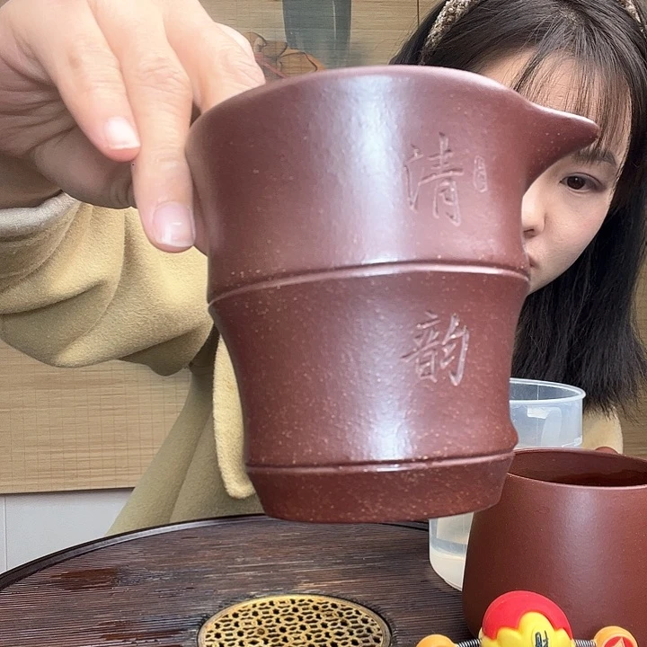 紫砂茶杯原矿紫砂杯