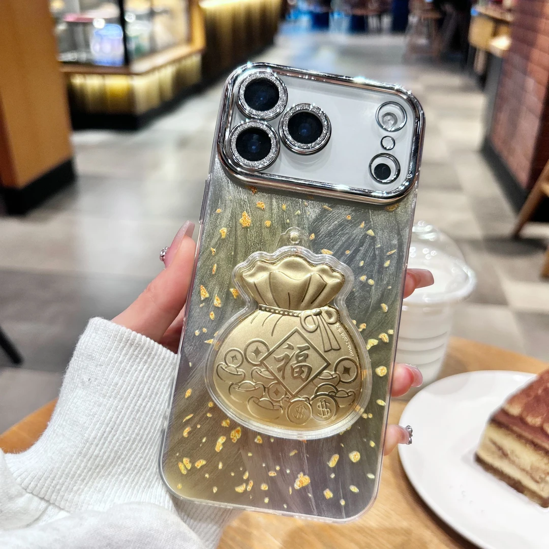 马年新年款金箔福袋适用苹果iPhone17promax手机壳16pro全包15/14