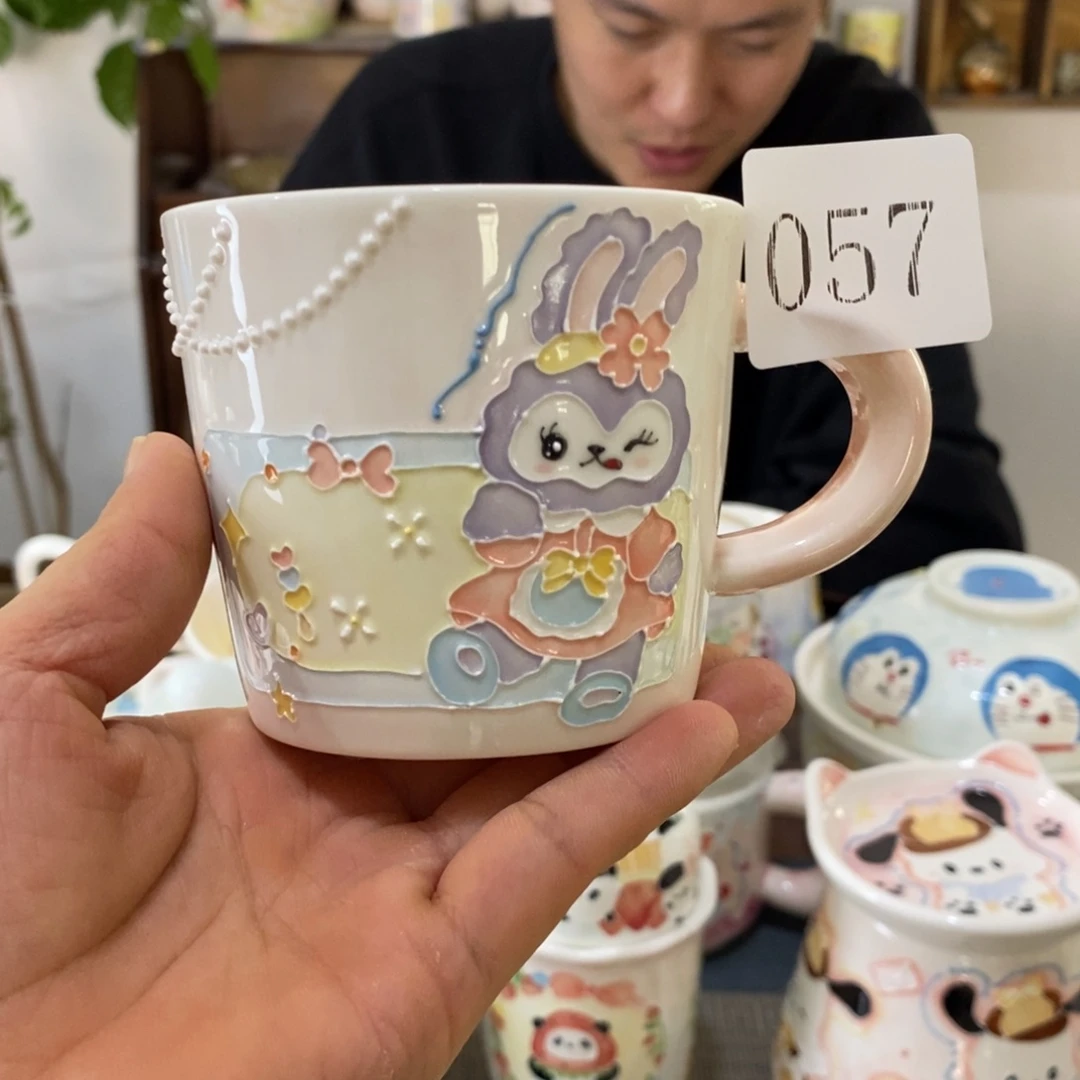 瓷片景德镇釉下彩手绘