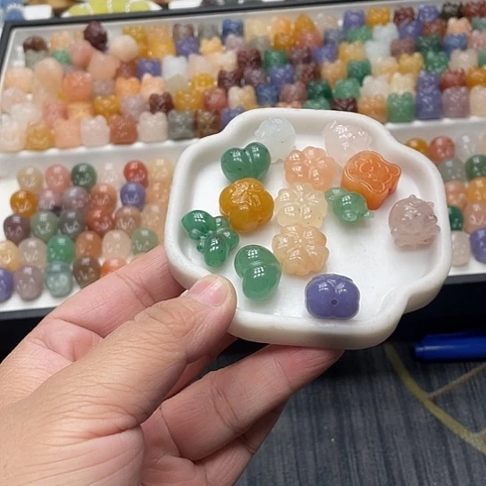 石英质玉（非洲翠）合金个性简约大方时尚