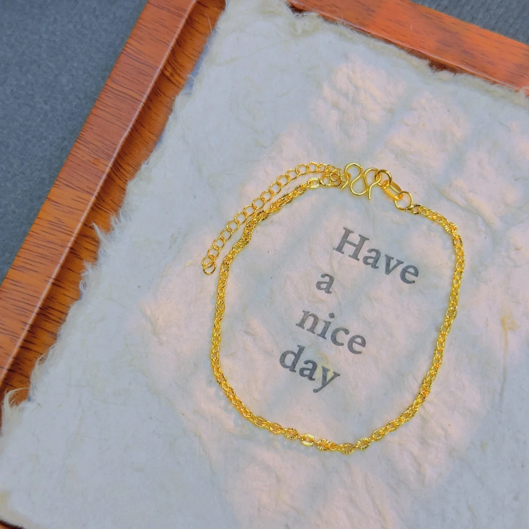 【丁老头甄选】精工o 字錾刻手链20178