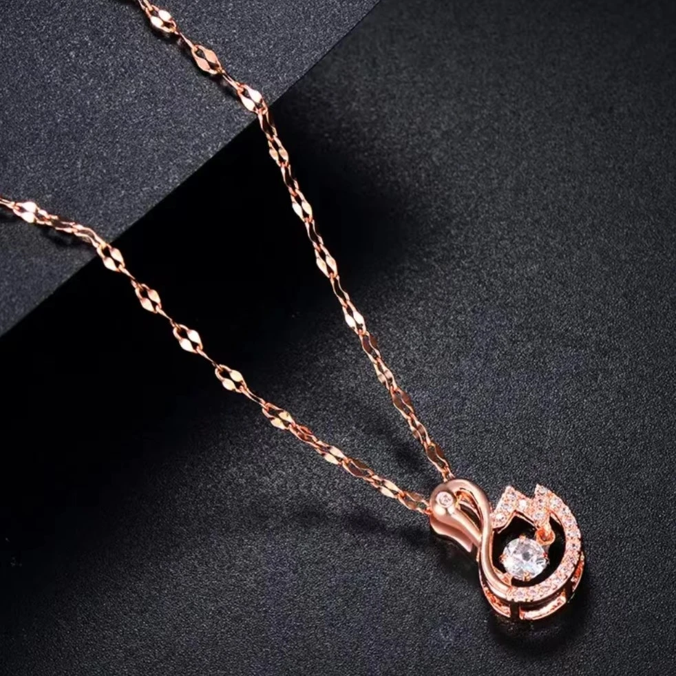 项链 灵动天鹅坠链轻奢气质时尚项链小众设计百搭X-229