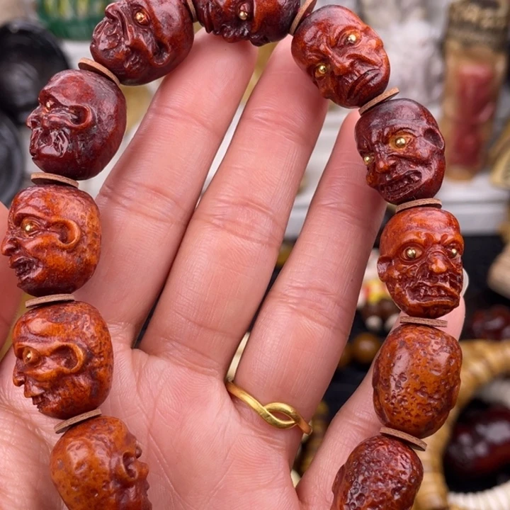 手串/手链驼骨雕刻鹿角15手持