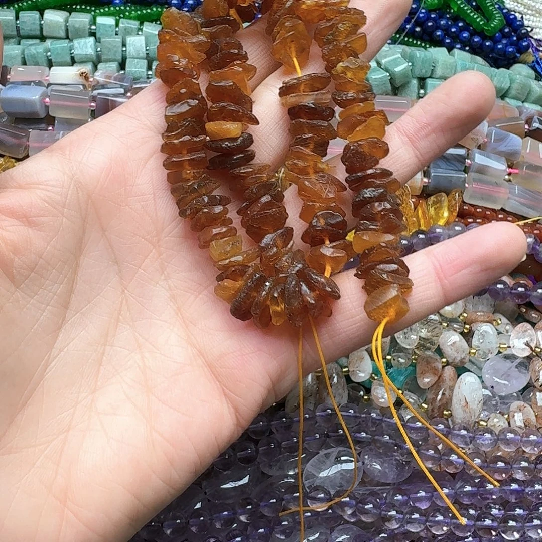 玛瑙/玉髓合金珠宝半成品一条10mm老蜜蜡