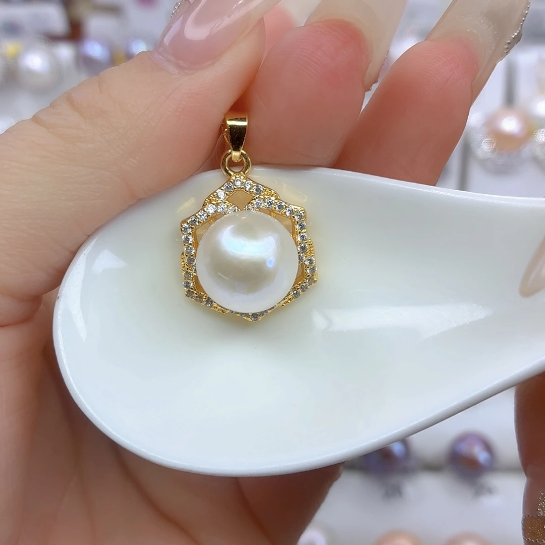 颈饰合金淡水珍珠F