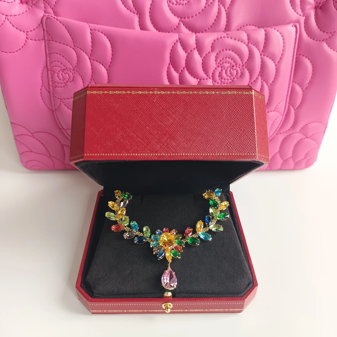 3190蓝项链--绚丽多彩蓝--精工多彩蓝项链赠礼盒