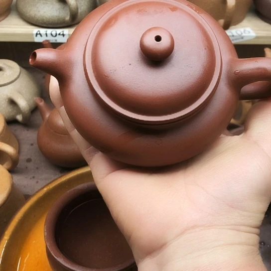 茶壶紫砂小红泥仿古240豪升左右