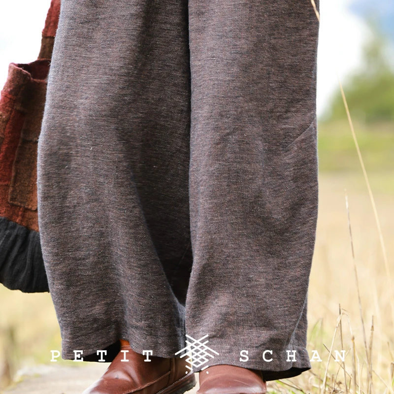 小闪 梵音 亚麻棉松紧腰萝卜裤梨形身材显瘦藏肉小个子显高休闲裤